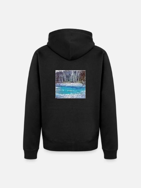 Caumasee - Unisex Premium Bio Zip Hoodie - Schwarz