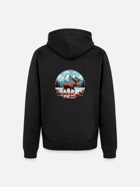 Canada 12 - Unisex Premium Organic Zip Hoodie - black