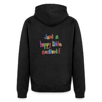 Juste un heureux petit accident ! - Veste à capuche bio Premium Unisexe - noir - Dos - Nico (187cm)