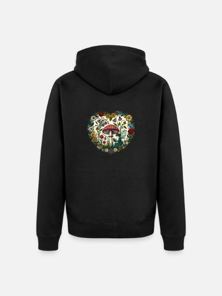 Reading Fairy - Unisex Premium Organic Zip Hoodie - black