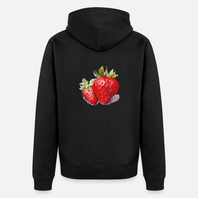 fraise - Veste à capuche bio Premium Unisexe - noir