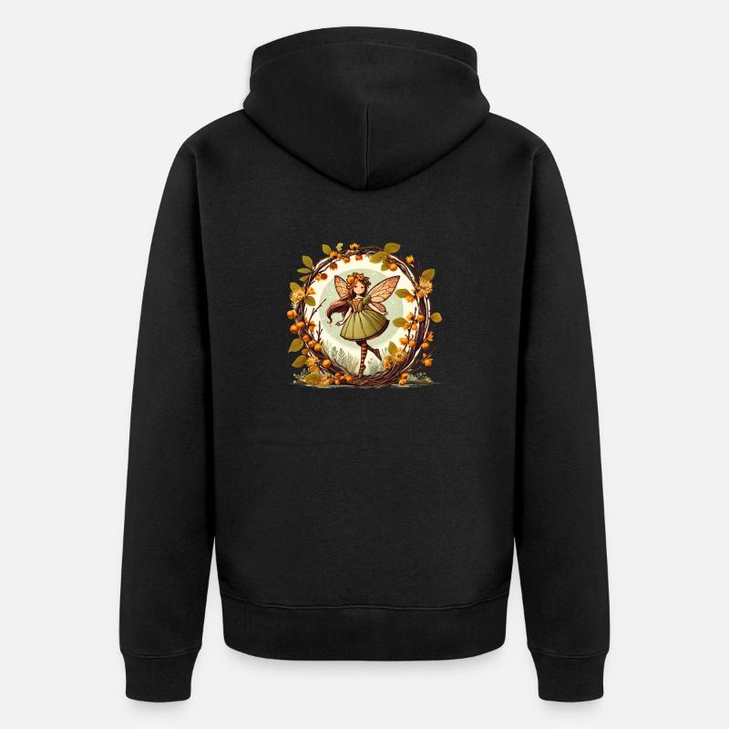 Fée d’automne - Veste à capuche bio Premium Unisexe - noir
