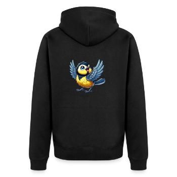 Génial - Veste à capuche bio Premium Unisexe - noir - Dos - Nico (187cm)