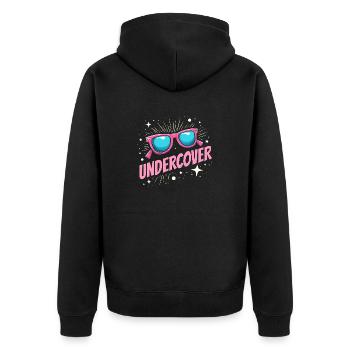 Undercover Costume - Sunglasses Fun - Unisex Premium Organic Zip Hoodie - black - Back - Nico (187cm)