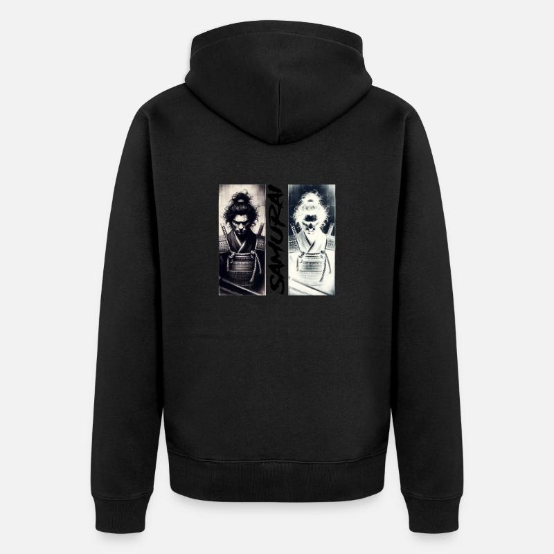 Samouraï - Veste à capuche bio Premium Unisexe - noir