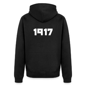 1917 Russian Revolution Russia USSR - Unisex Premium Organic Zip Hoodie - black - Back - Nico (187cm)