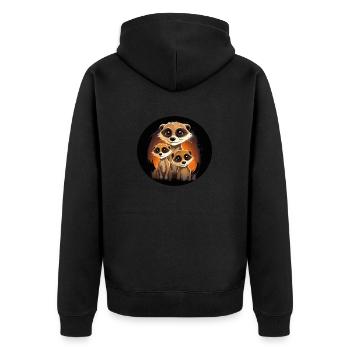 Famille Suricate - Veste à capuche bio Premium Unisexe - noir - Dos - Nico (187cm)