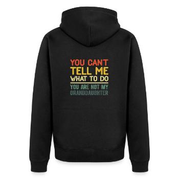 Funny Grandpa Art For Grandfather Gramps Poppy - Unisex Premium Organic Zip Hoodie - black - Back - Nico (187cm)