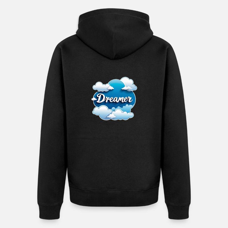 Träumer - Träumer - Träumer - Traum - Träumerei - Unisex Premium Bio Zip Hoodie - Schwarz