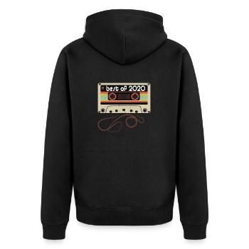 Legendary vintage 2020 - Unisex Premium Organic Zip Hoodie - black - Back - Nico (187cm)