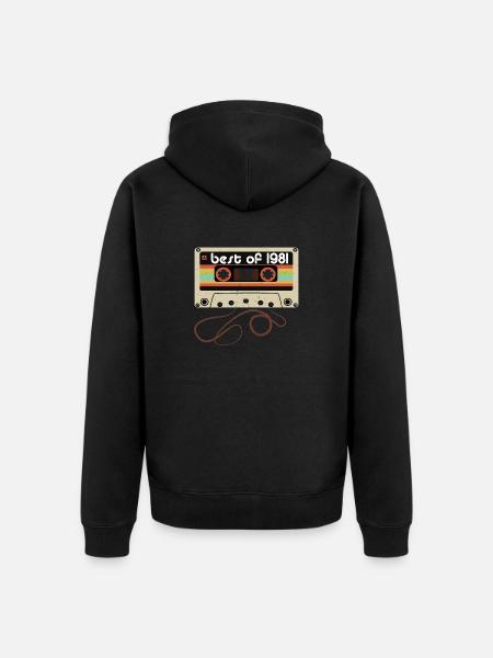 Millésime légendaire 1981 - Veste à capuche bio Premium Unisexe - noir