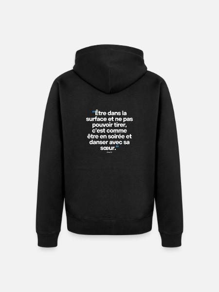 Citation célèbre footballeur - Veste à capuche bio Premium Unisexe - noir