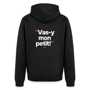 Citation célèbre footballeur / commentateur - Veste à capuche bio Premium Unisexe - noir - Dos - Nico (187cm)