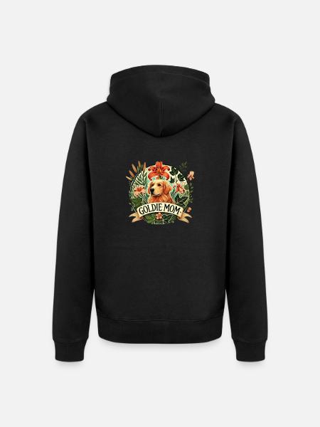 Goldie Mom - Unisex Premium Organic Zip Hoodie - black