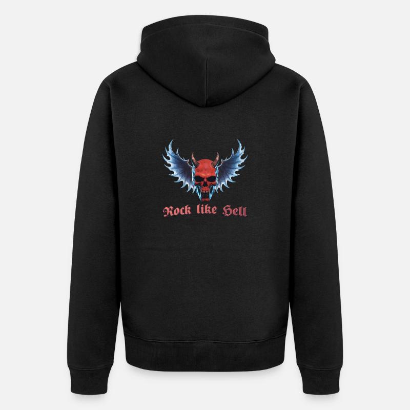 Wing Devil 2024 03 - Unisex Premium Organic Zip Hoodie - black