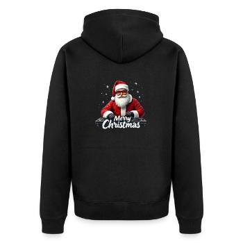 DJ Père Noël Père Noël - Drapeau allemand - Veste à capuche bio Premium Unisexe - noir - Dos - Nico (187cm)