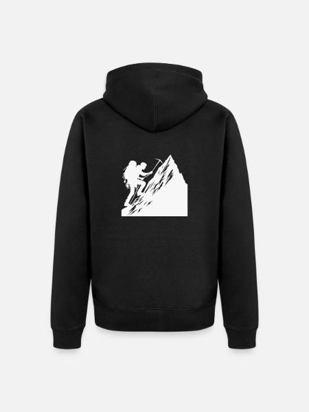 grimpeur - Veste à capuche bio Premium Unisexe - noir