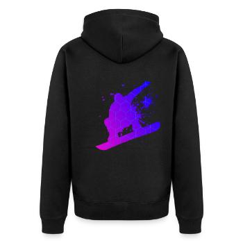 Sports d'hiver snowboard snowboarder hommes snowboard - Veste à capuche bio Premium Unisexe - noir - Dos - Nico (187cm)