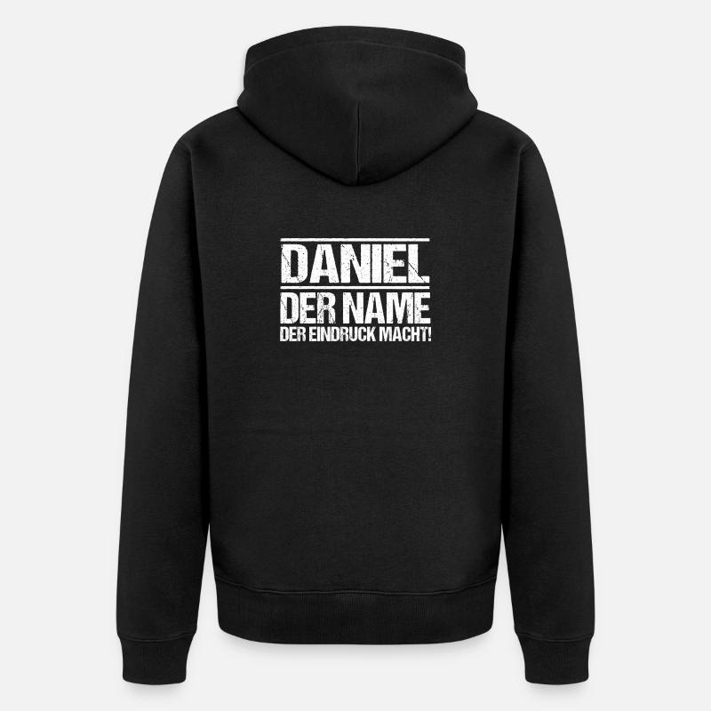 Vorname Daniel - Unisex Premium Bio Zip Hoodie - Schwarz