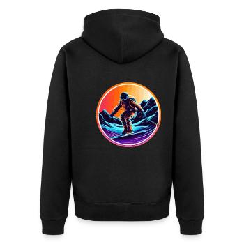 Snowboard ou ski puis après-ski - Veste à capuche bio Premium Unisexe - noir - Dos - Nico (187cm)
