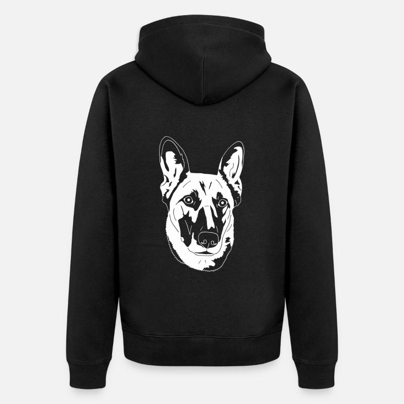 Malinois - Unisex Premium Bio Zip Hoodie - Schwarz