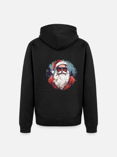 Merry Christmas - Unisex Premium Organic Zip Hoodie - black