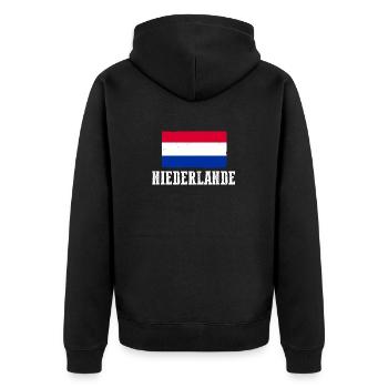 Pays-Bas Pays-Bas - Veste à capuche bio Premium Unisexe - noir - Dos - Nico (187cm)