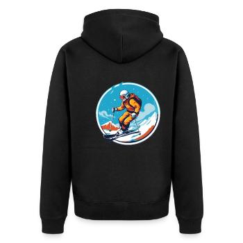 Snowboard ou ski puis après-ski - Veste à capuche bio Premium Unisexe - noir - Dos - Nico (187cm)