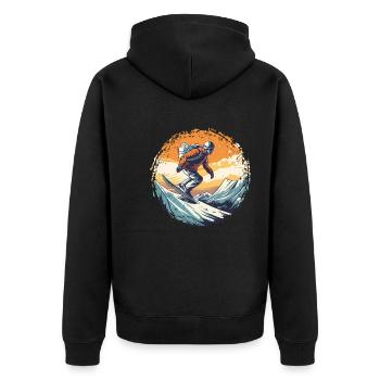 Snowboard ou ski puis après-ski - Veste à capuche bio Premium Unisexe - noir - Dos - Nico (187cm)