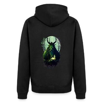 Lisovik - Veste à capuche bio Premium Unisexe - noir - Dos - Nico (187cm)