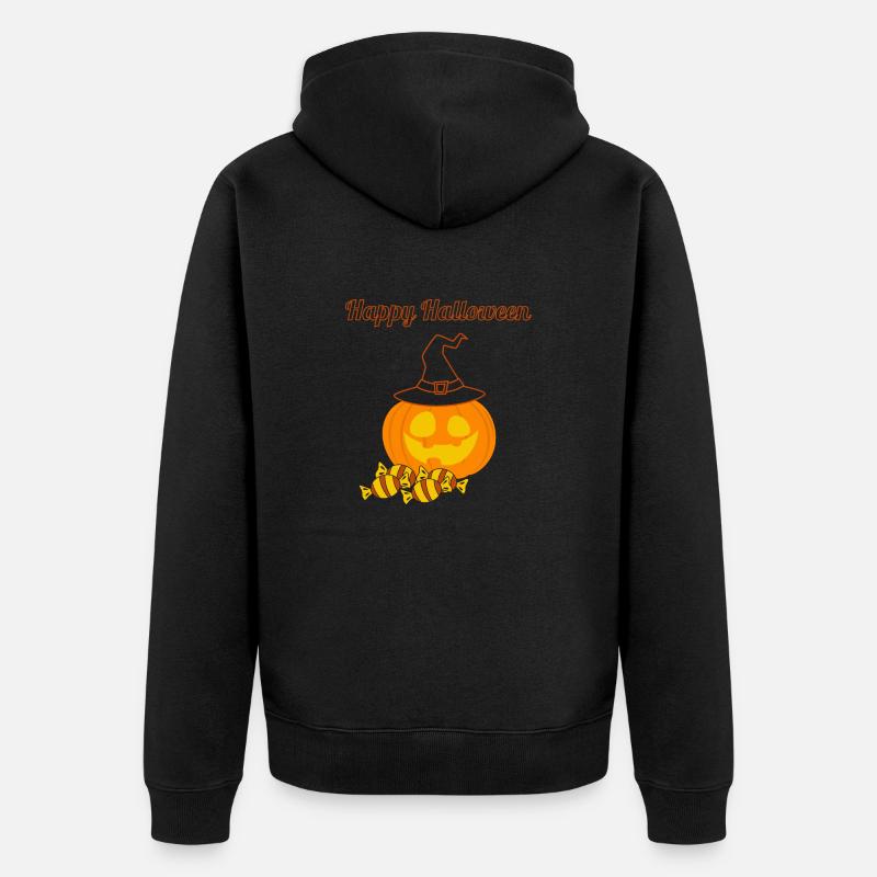 Joyeux halloween - Veste à capuche bio Premium Unisexe - noir
