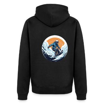 Snowboard ou ski puis après-ski - Veste à capuche bio Premium Unisexe - noir - Dos - Nico (187cm)