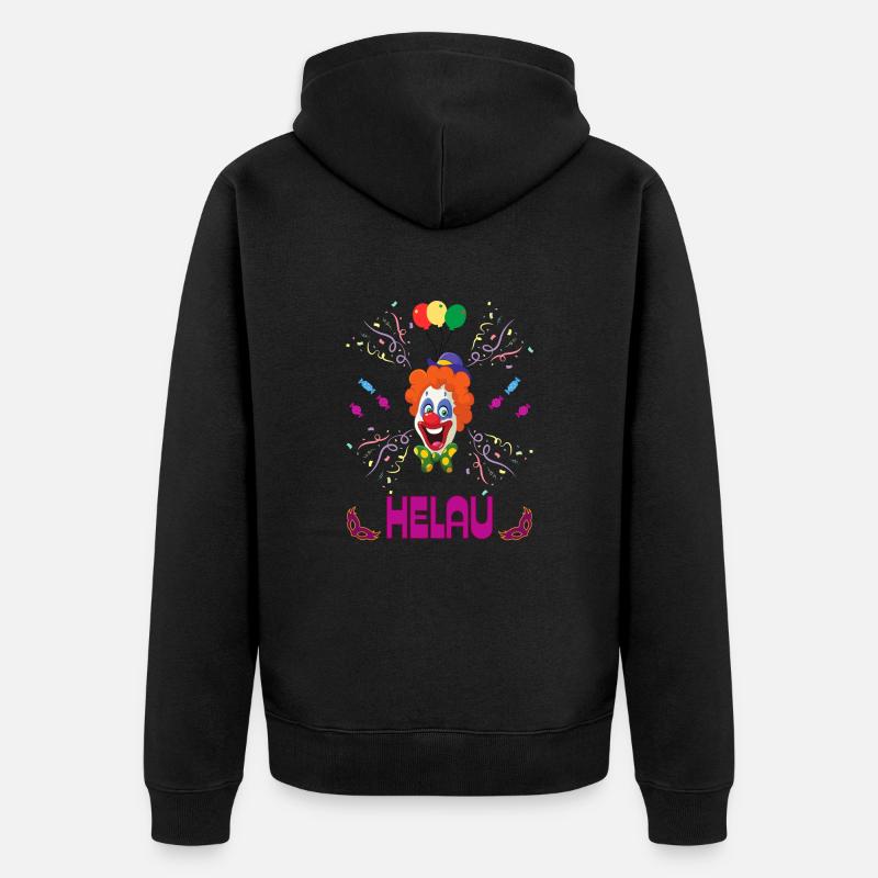 Carnaval | Clown | Helau Drôle | Carnaval - Veste à capuche bio Premium Unisexe - undefined