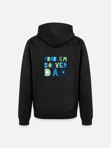 Problem Solver Dad - Unisex Premium Organic Zip Hoodie - black