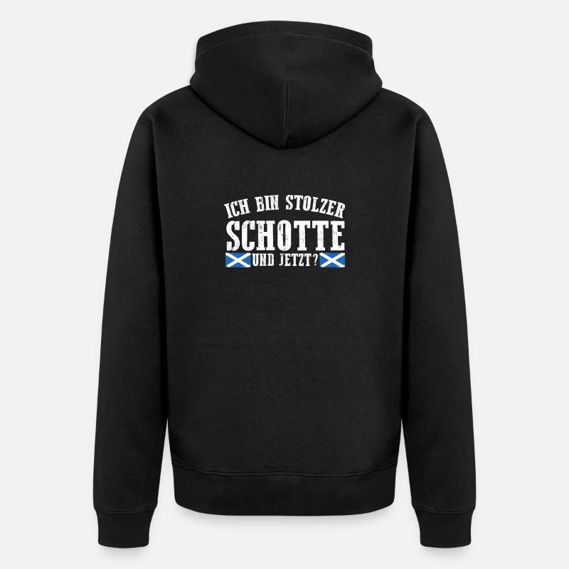 Schotten Schottisch Schottland - Unisex Premium Bio Zip Hoodie - Schwarz