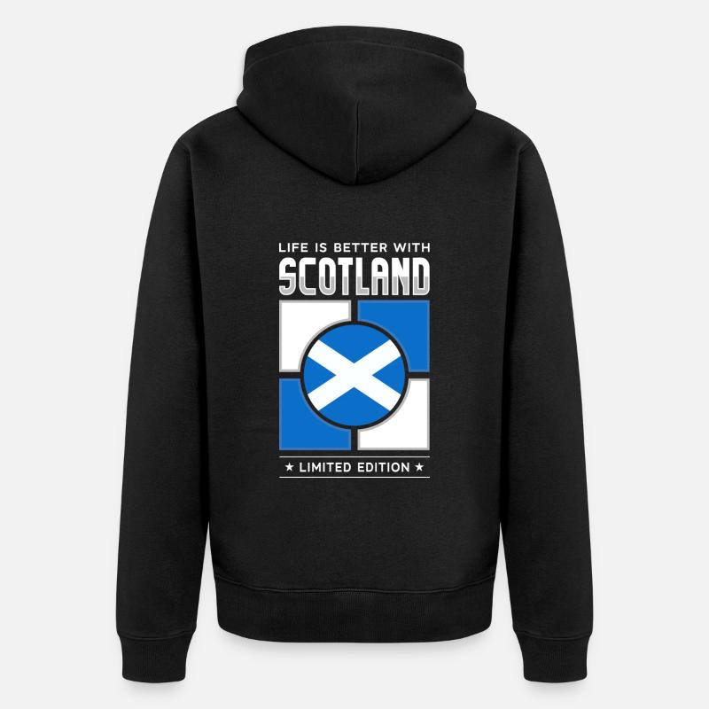 Écosse - Veste à capuche bio Premium Unisexe - noir