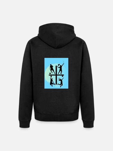 Sportdesign - Unisex Premium Bio Zip Hoodie - Schwarz