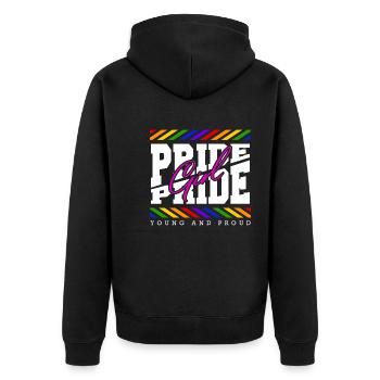Love Is Love Pride Colors Of Rainbow Equality - Unisex Premium Organic Zip Hoodie - black - Back - Nico (187cm)