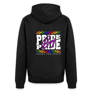 Love Is Love Pride Colors Of Rainbow Equality - Unisex Premium Organic Zip Hoodie - black - Back - Nico (187cm)