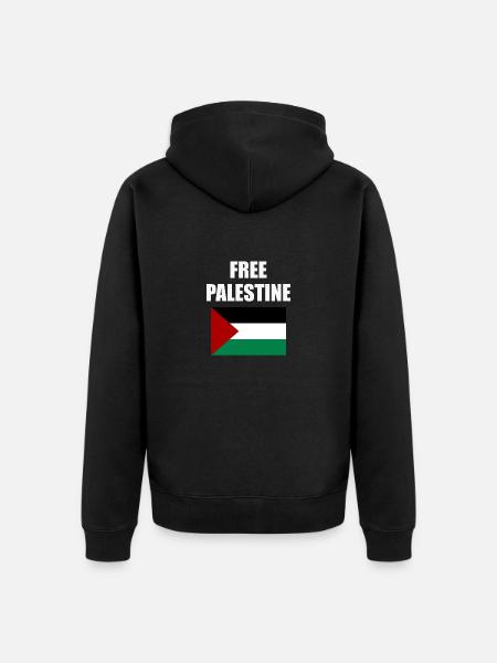 Palestine libre - Veste à capuche bio Premium Unisexe - noir