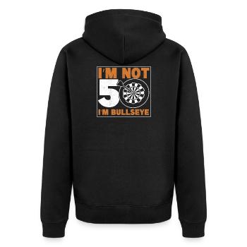 Je n’ai pas 50 ans Je suis Joueur de fléchettes Bullseye 50e anniversaire - Veste à capuche bio Premium Unisexe - noir - Dos - Nico (187cm)