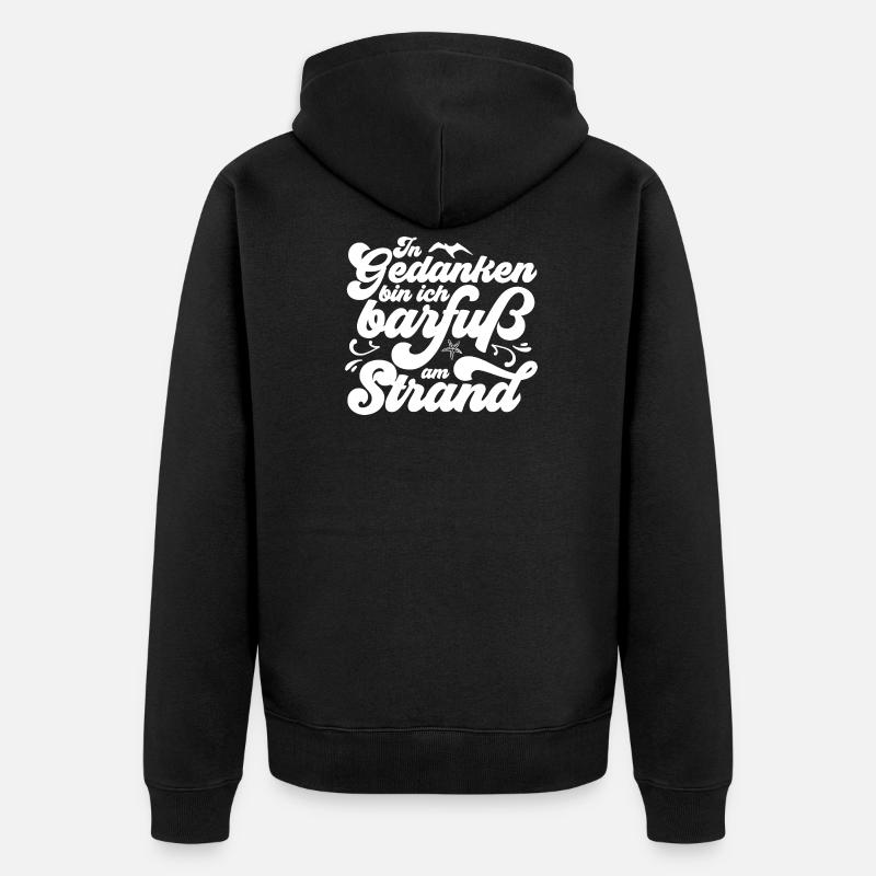 PLATTDEUTSCHER SPRUCH - Unisex Premium Bio Zip Hoodie - Schwarz