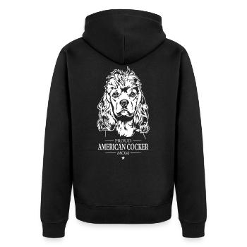 American Cocker Maman Chiens Cocker Spaniel Wilsigns - Veste à capuche bio Premium Unisexe - noir - Dos - Nico (187cm)
