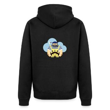 marin le père - Veste à capuche bio Premium Unisexe - noir - Dos - Nico (187cm)