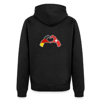 Suisse Allemagne Suisse - Veste à capuche bio Premium Unisexe - noir - Dos - Nico (187cm)