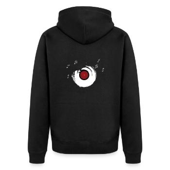 Platine Vinyle Cadeau Jazz & Oldschool - Veste à capuche bio Premium Unisexe - noir - Dos - Nico (187cm)