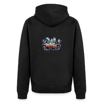 Street Art Revolution Cool Capot Graffiti Design - Veste à capuche bio Premium Unisexe - noir - Dos - Nico (187cm)