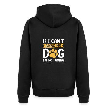 Si je ne peux pas amener mon chien, je n’y vais pas - Veste à capuche bio Premium Unisexe - noir - Dos - Nico (187cm)