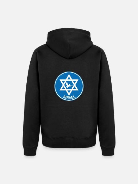 Israel Taube - Unisex Premium Bio Zip Hoodie - Schwarz