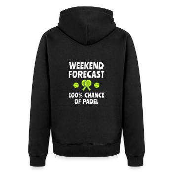 Padel Player Funny Padel Tennis Graphic Padel - Unisex Premium Organic Zip Hoodie - black - Back - Nico (187cm)
